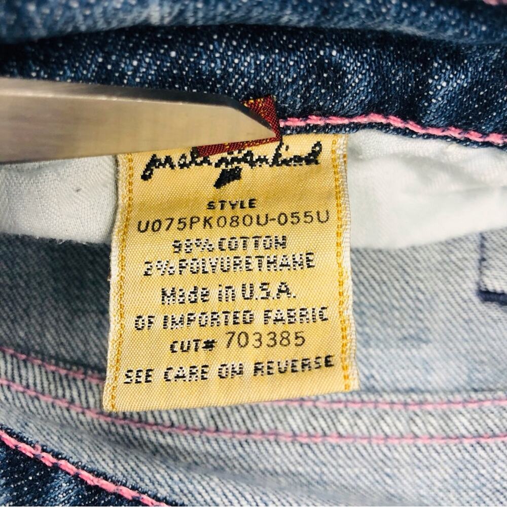 7 For All Mankind Pink Stitch Original Bootcut Jeans Premium Denim Mid Rise 27 - Picture 8 of 16